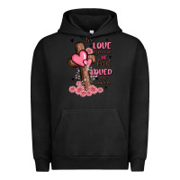Pigment Black valentine cross Urban Hoodie - MaliasSmallBusiness