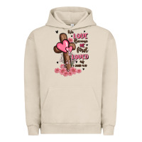 Pigment French Oak valentine cross Urban Hoodie - MaliasSmallBusiness