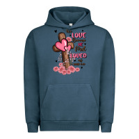 Pigment Midnight Navy valentine cross Urban Hoodie - MaliasSmallBusiness