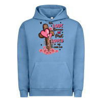 Pigment Pebble Blue valentine cross Urban Hoodie - MaliasSmallBusiness