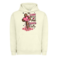 Pigment Pistachio valentine cross Urban Hoodie - MaliasSmallBusiness