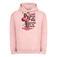 Pigment Salmon valentine cross Urban Hoodie - MaliasSmallBusiness