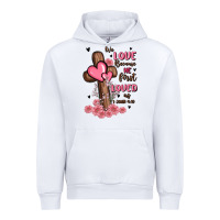 White valentine cross Urban Hoodie - MaliasSmallBusiness