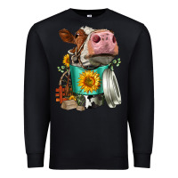 Black Simmental Cow Coffee Cup Premium Sweatshirt - FaDigitalArtStudio
