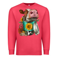 Cardinal Simmental Cow Coffee Cup Premium Sweatshirt - FaDigitalArtStudio