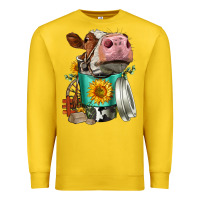 Lemon Simmental Cow Coffee Cup Premium Sweatshirt - FaDigitalArtStudio