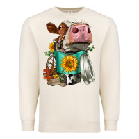 Sandshell Simmental Cow Coffee Cup Premium Sweatshirt - FaDigitalArtStudio