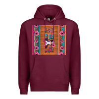 Burgundy love baby calf valentine's day Premium Hoodie - Jasminsmagicworld