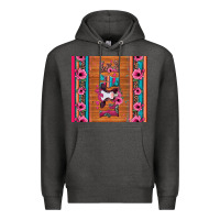 Charcoal Heather love baby calf valentine's day Premium Hoodie - Jasminsmagicworld