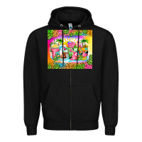 Black summer coffee cups Zipper Hoodie - Zillion Design Studio