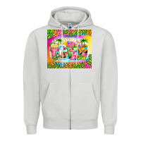 Dove Grey summer coffee cups Zipper Hoodie - Zillion Design Studio