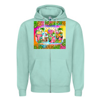Seafoam summer coffee cups Zipper Hoodie - Zillion Design Studio