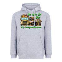 Heather Grey Be Nice To The Bus Driver It's A Long Walk Home Heavyweight Hoodie - CowhideDigitalArt