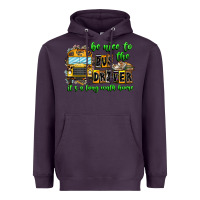 Plum Be Nice To The Bus Driver It's A Long Walk Home Heavyweight Hoodie - CowhideDigitalArt