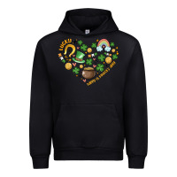Black st patricks  hearts Urban Hoodie - MaliasSmallBusiness