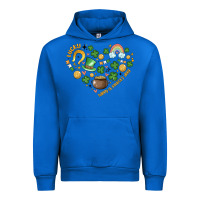 Cobalt st patricks  hearts Urban Hoodie - MaliasSmallBusiness