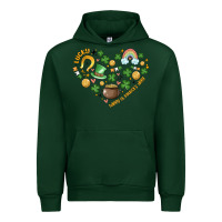 Forest Green st patricks  hearts Urban Hoodie - MaliasSmallBusiness