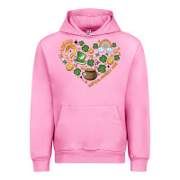 Fuchsia Pink st patricks  hearts Urban Hoodie - MaliasSmallBusiness