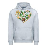 Heather Grey st patricks  hearts Urban Hoodie - MaliasSmallBusiness