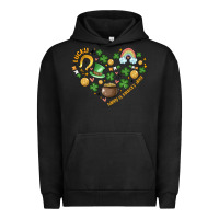 Pigment Black st patricks  hearts Urban Hoodie - MaliasSmallBusiness