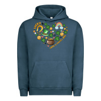Pigment Midnight Navy st patricks  hearts Urban Hoodie - MaliasSmallBusiness