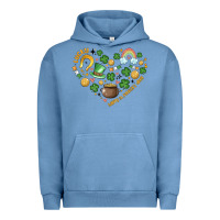Pigment Pebble Blue st patricks  hearts Urban Hoodie - MaliasSmallBusiness
