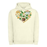 Pigment Pistachio st patricks  hearts Urban Hoodie - MaliasSmallBusiness