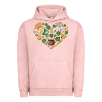 Pigment Salmon st patricks  hearts Urban Hoodie - MaliasSmallBusiness
