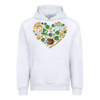 White st patricks  hearts Urban Hoodie - MaliasSmallBusiness