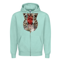 Seafoam Flower Skeleton Zipper Hoodie - RanaPortraitStore