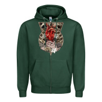 Sports Green Flower Skeleton Zipper Hoodie - RanaPortraitStore