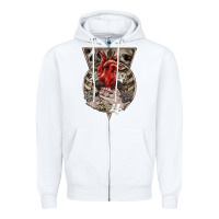 White Flower Skeleton Zipper Hoodie - RanaPortraitStore