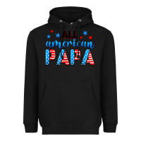 Black All American papa Heavyweight Hoodie - Neo Western
