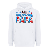 White All American papa Heavyweight Hoodie - Neo Western