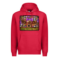 Cardinal happy mardi gras y'all cow Premium Hoodie - Jasminsmagicworld