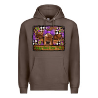 Coffee happy mardi gras y'all cow Premium Hoodie - Jasminsmagicworld