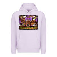 Lilac happy mardi gras y'all cow Premium Hoodie - Jasminsmagicworld