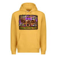 Mustard happy mardi gras y'all cow Premium Hoodie - Jasminsmagicworld