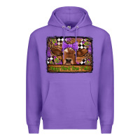 Purple happy mardi gras y'all cow Premium Hoodie - Jasminsmagicworld