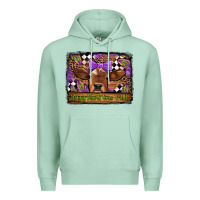 Seafoam happy mardi gras y'all cow Premium Hoodie - Jasminsmagicworld