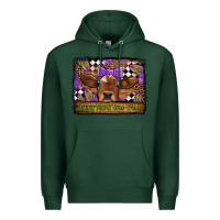 Sports Green happy mardi gras y'all cow Premium Hoodie - Jasminsmagicworld