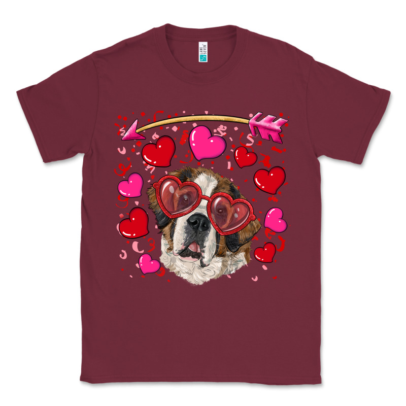Valentine's Day  Saint Bernard Dog Classic Tee by RanaPortraitStore | Teevron