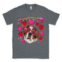 Charcoal Heather valentine's day  saint bernard dog Classic Tee - RanaPortraitStore