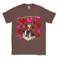 Chestnut valentine's day  saint bernard dog Classic Tee - RanaPortraitStore