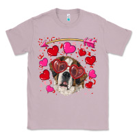 Lilac valentine's day  saint bernard dog Classic Tee - RanaPortraitStore