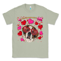 Matcha valentine's day  saint bernard dog Classic Tee - RanaPortraitStore