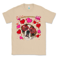 Mushroom valentine's day  saint bernard dog Classic Tee - RanaPortraitStore