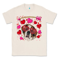 Natural valentine's day  saint bernard dog Classic Tee - RanaPortraitStore