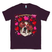 Plum valentine's day  saint bernard dog Classic Tee - RanaPortraitStore