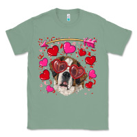 Sage valentine's day  saint bernard dog Classic Tee - RanaPortraitStore